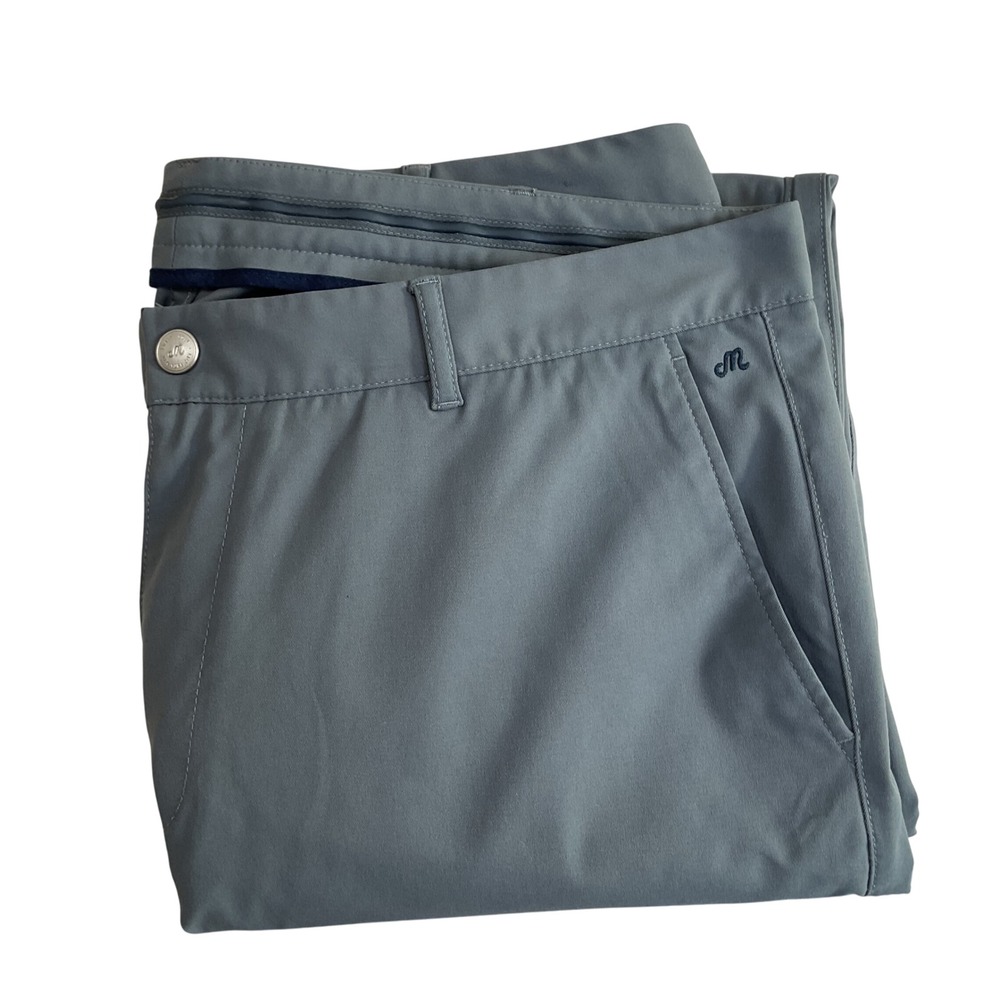 Bonobos Maide Golf Pants Men 40x35 Gray Zip Hem Flat Front Performance Chino